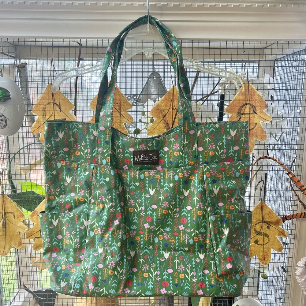 Matilda Jane Waterproof Green Floral Tote Bag